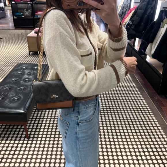 Coach C9946 Mini Klare Crossbody In Signature Canvas - Gold/Brown/Redwood - Picture 6 of 8